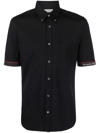 Alexander Mcqueen Logo-trimmed Shirt In Black