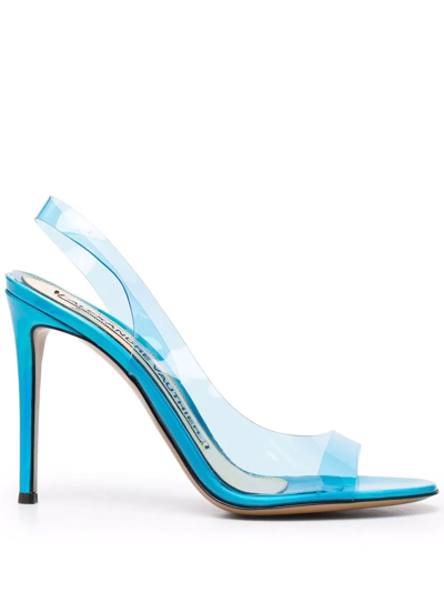 Alexandre Vauthier Vinavil 110mm Stiletto Sandals In Blue