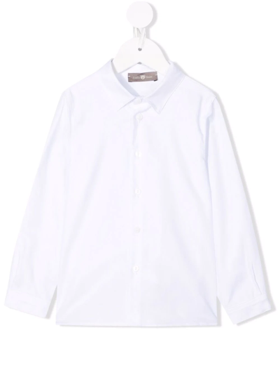 Little Bear Kids' Long-sleeve Straight Shirt In White