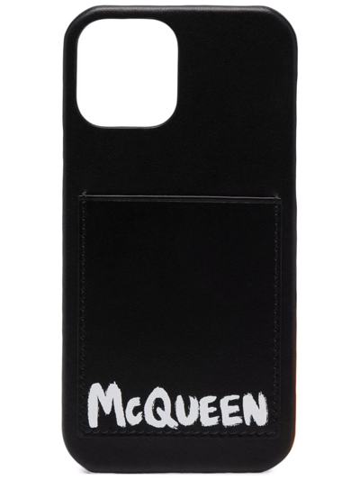 Alexander Mcqueen Iphone 12 Pro Logo印花手机壳 In Black