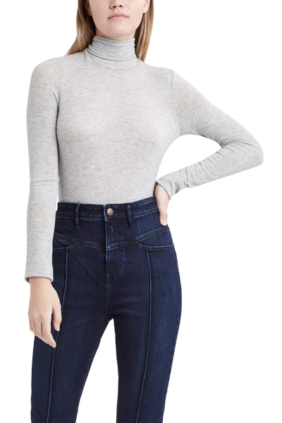 Bcbgeneration Solid Layering Turtleneck Top In Heather Grey