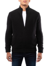 X-ray Mock Neck Full-zip Sweater In Black