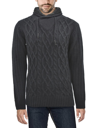 X-ray Shawl Collar Sweater In Black