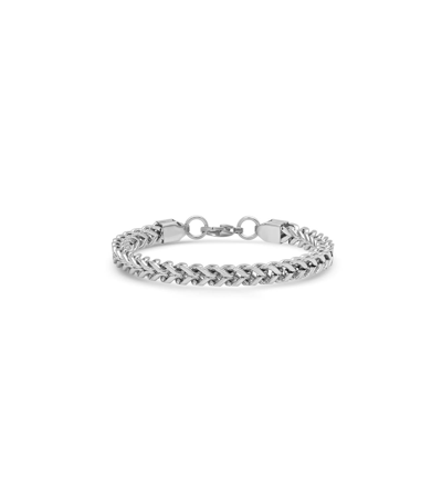 Anthony Jacobs Men's Stainless Steel Chain Bracelet In Silver