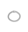 Anthony Jacobs Miami Cuban Chain Bracelet In Silver