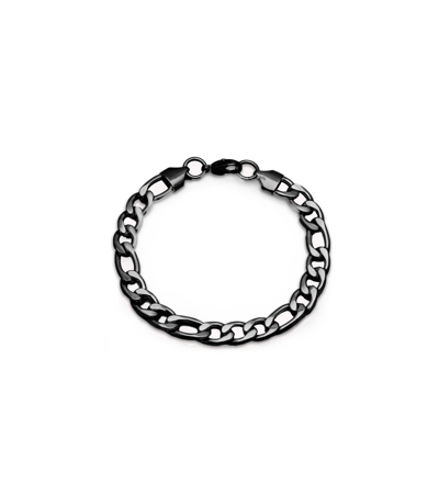 Anthony Jacobs Men's Stainless Steel Franco Chain Bracelet/8.5" In Black
