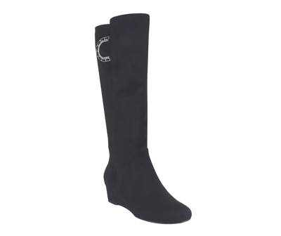 Impo Gurtha Wide Width Stretch Wedge Boots In Black Wide