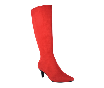 Impo Women's Namora Wide-calf Tall Heeled Boots Women's Shoes In Red