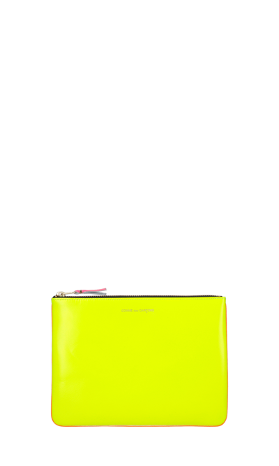 Comme Des Garçons Bicolor 'cdg Super Fluo'  Wallet Pouch In Multi