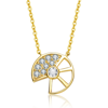 Rachel Glauber 14k Gold Plated Cubic Zirconia Charm Necklace In Gold-tone