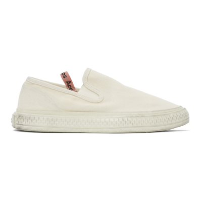 Acne Studios Ballow Slip-on Cotton-canvas Trainers In White