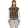 BURBERRY BROWN CHECK LETTER BOMBER