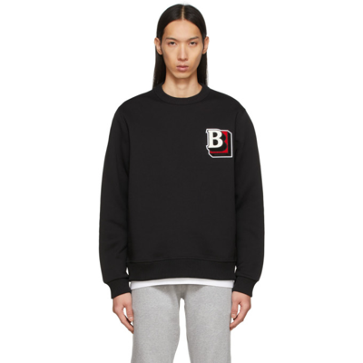 Burberry Cotton Blend Sweatshirt With Letter Graphic In Black