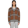 BURBERRY BROWN CHECK CASHMERE SWEATER