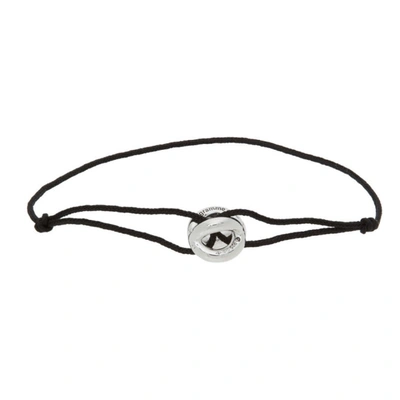 Le Gramme Black & Silver Maillon Cord Bracelet