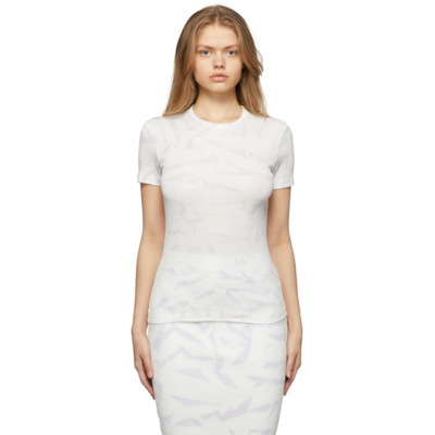 Helmut Lang Cloud-dyed Short Sleeved T-shirt In White