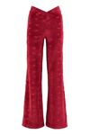 Rotate Birger Christensen Rotate Sunday 3 Briella Velvet Sweatpants In Red