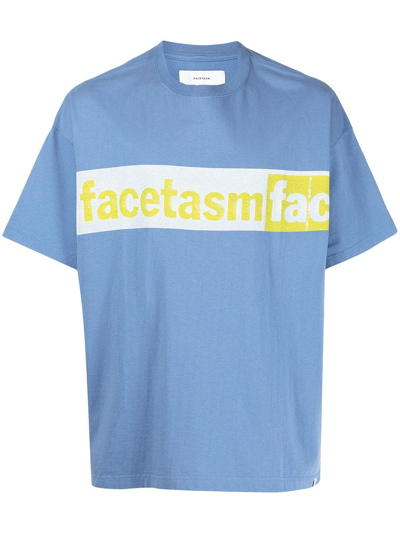Facetasm Logo Print T-shirt In Blue