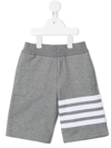 THOM BROWNE LOOPBACK JERSEY 4-BAR TRACK SHORTS,15971448