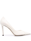 Jimmy Choo White Leather Pumps In White
