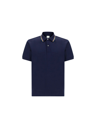Paul Smith Cotton Polo Shirt In Blue