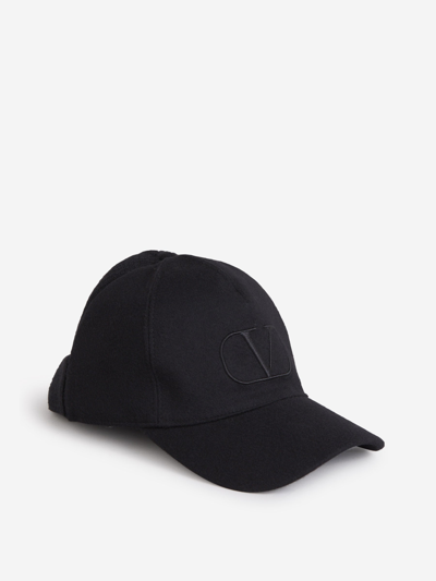 Valentino Garavani Vlogo-embroidered Cap In Nero