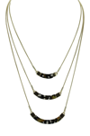 Olivia Welles Ainsley Multi-layer Necklace In Gold-black