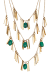 OLIVIA WELLES LAYERS OF FUN METAL FRINGE NECKLACE