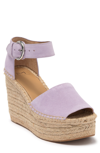 Marc Fisher Ltd Alida Espadrille Platform Wedge In Med Purple Suede