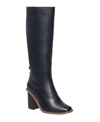 French Connection Women's Hailee Knee High Heel Riding Boots Women's Shoes In Black