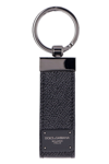 Dolce & Gabbana Leather Keyring In Black