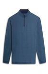 Bugatchi Ooohcotton® Print Stretch Half Zip Pullover In Mint