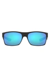 Oakley Polarized Polarized Sunglasses, Oo9263 Turbine Prizm Deep H2o In Matte Black/ Prizm Sapphire