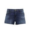 Frame Le Cut Off Mid-rise Fitted Raw Hem Denim Shorts In Azure