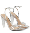 GIANVITO ROSSI ODYSSEY PVC AND LEATHER SANDALS,P00633865
