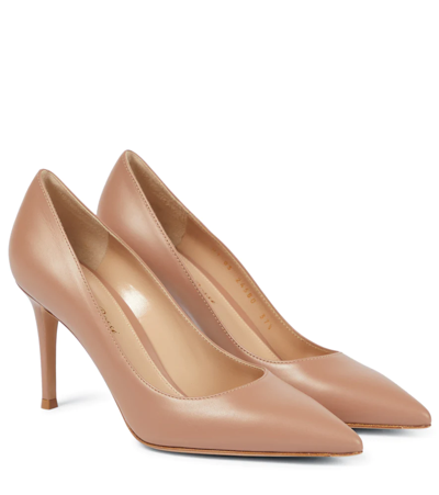 Gianvito Rossi Gianvito 85 Leather Pumps In Beis