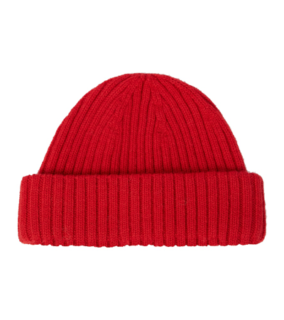 Totême 罗纹针织羊毛便帽 In Red