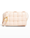 Bottega Veneta The Cassette Padded Leather Crossbody Bag In Melon