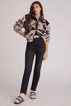 Mother High Waisted Rider Skimp Slim Straight Jeans In Not Guilty In Grey