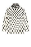 Valentino Oversized Virgin Wool-jacquard Rollneck Sweater In Ivory & Black
