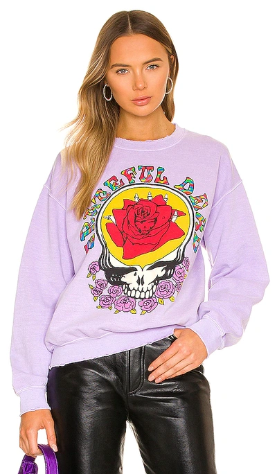 Madeworn Grateful Dead Rose Sweatshirt Lilac In Lavender