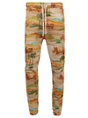 Les Benjamins Landscape-print Cotton Joggers