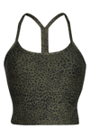 Beyond Yoga Space Dye Racerback Tank In Eden Green Cheetah