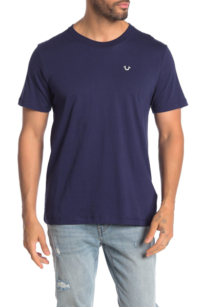 True Religion Buddha Print Crew Neck T-shirt In Ace Blue