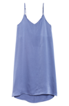 Papinelle Pure Silk Slip Nightgown In Indigo