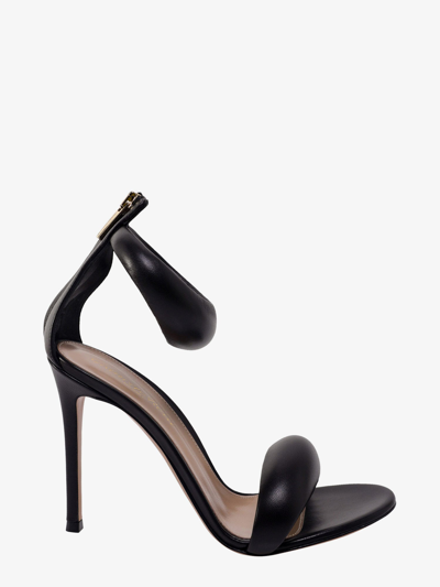 Gianvito Rossi 105mm Bijoux Padded Leather Sandals In Black