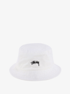 Stussy Embroidered-logo Bucket Hat In White