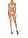 Dolce & Gabbana Triangle Bikini With Dg Logo In Grey
