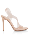 Gianvito Rossi Women's Metropolis Tpu Translucent-strap Sandals In Beige