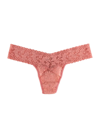 Hanky Panky Signature Lace Low-rise Lace Thong In Himalayan Pink Salt